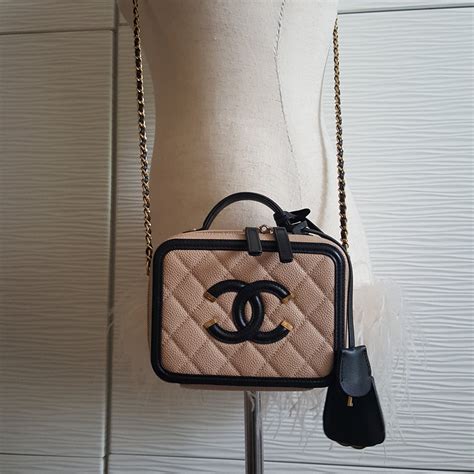 chanel vanity beige|Chanel vanity cases.